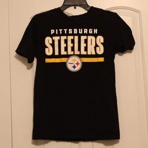 NFL Steelers T-Shirt Fanatics Short Sleeve Black Size Small
